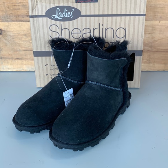 NWT Women’s Kirkland Signature Shearling Sheepskin Boot Black - Picture 2 of 6